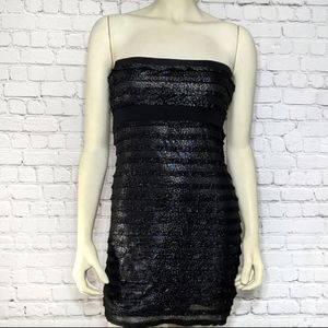 Lstep Black Strapless Dress Medium NWT